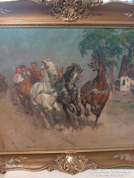 Vágtázó lovak Viski János (1891-1987)