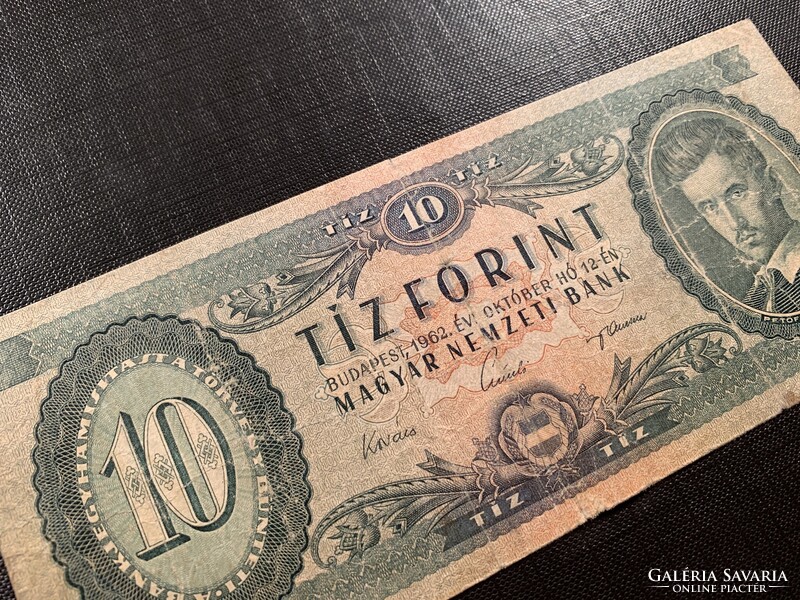 *** "01"-es fordított hátlapi alapnyomatos 1962-es 10 ft ***