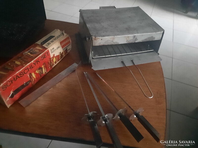Retro eredeti AKA minigrill,szendvicssütő+saslik készlet