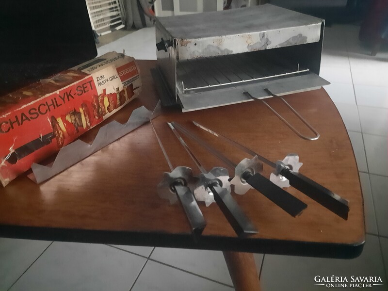 Retro eredeti AKA minigrill,szendvicssütő+saslik készlet