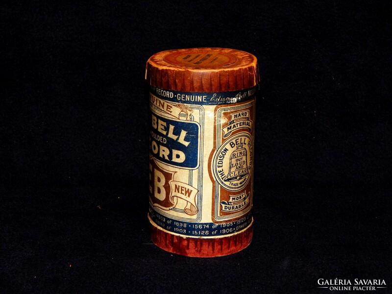 Edison Bell fonográf henger dobozában a XX. szd. legelejéről