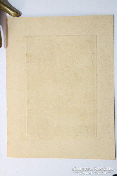 1935 - szignált Vadász Endre rézkarc - Ex libris Berkovicsék Mediterrán kikötő !!