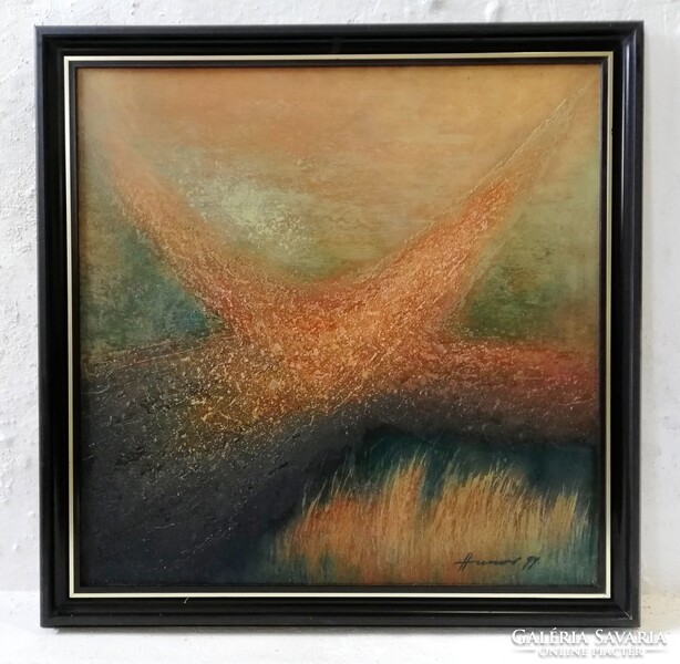 GYURKOVICS HUNOR (1941-) - UTAK '99 (70x70cm)