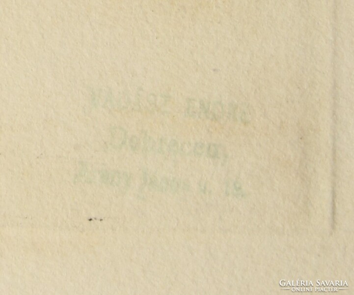 1935 - szignált Vadász Endre rézkarc - Ex libris Berkovicsék Mediterrán kikötő !!