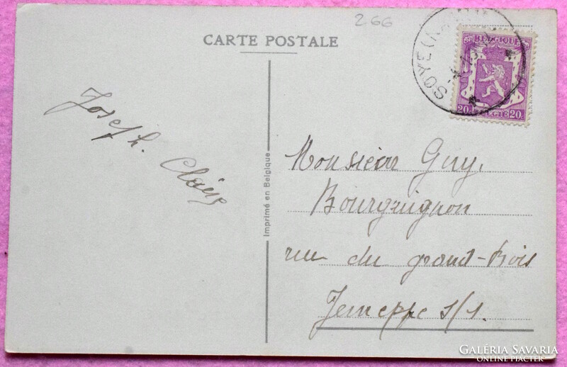 Régi Újévi üdvözlő grafikus  képeslap -  fogat, téli táj , gyerekek