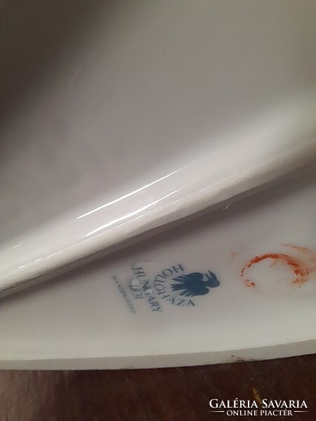 Hollóháza Ibisz Madárpár Porcelán Figura.18 cm.