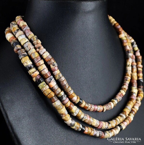 Termeszetes Ausztrál 3 Soros Opál Asvany Nyaklánc