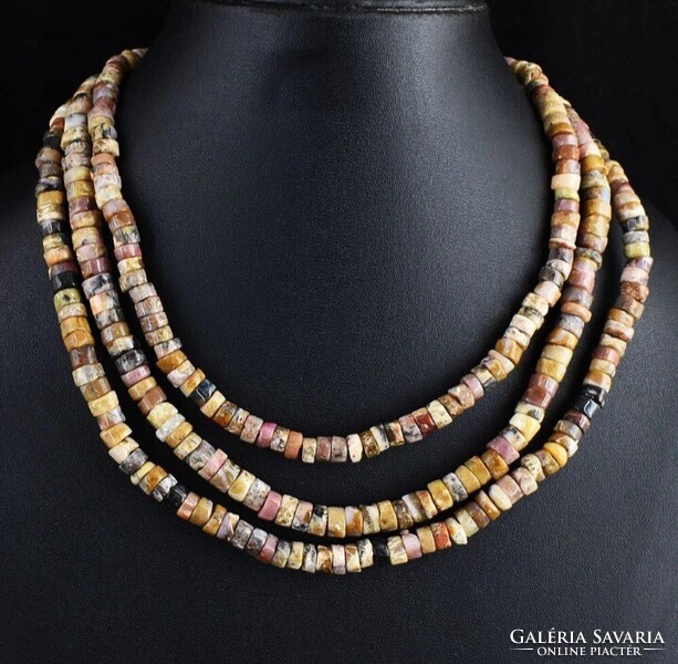 Termeszetes Ausztrál 3 Soros Opál Asvany Nyaklánc