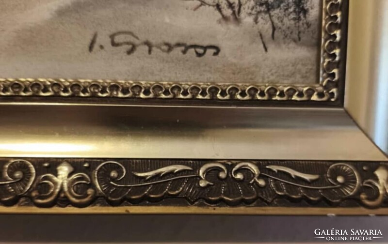 Ioan Grosos olajfestmény - Téli táj