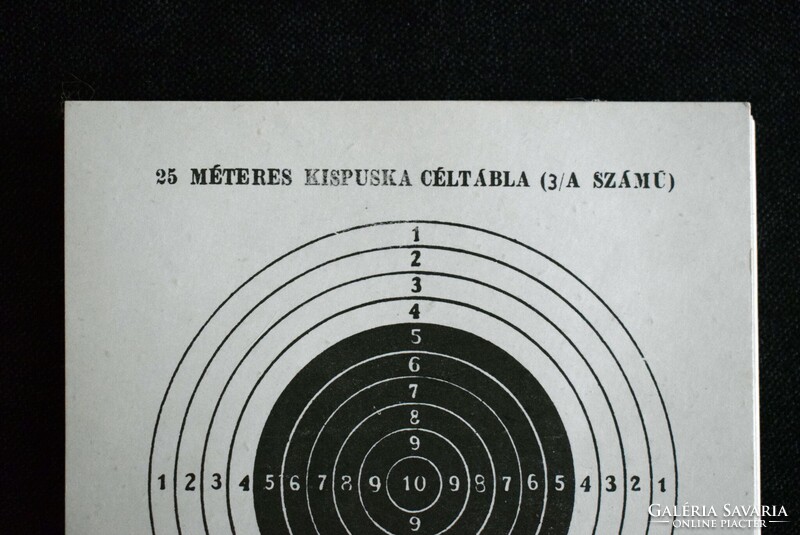 Céltábla 25 méter kispuska , gyorspont lőlap , ( 3 / A számú ) , vadászat , 10cm cél , 13x13