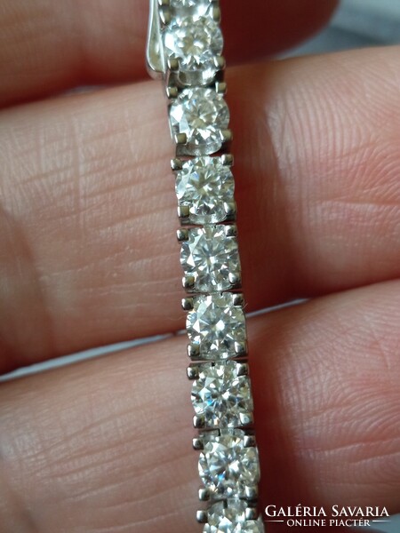 Leárazva! Moissanit gyémánt 925 ezüst karkötő 0.3 ct kövekkel