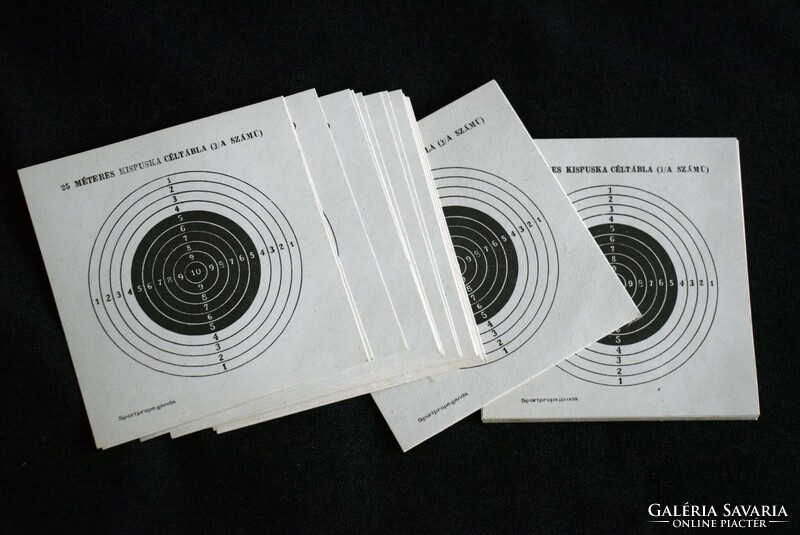 Céltábla 25 méter kispuska , gyorspont lőlap , ( 3 / A számú ) , vadászat , 10cm cél , 13x13