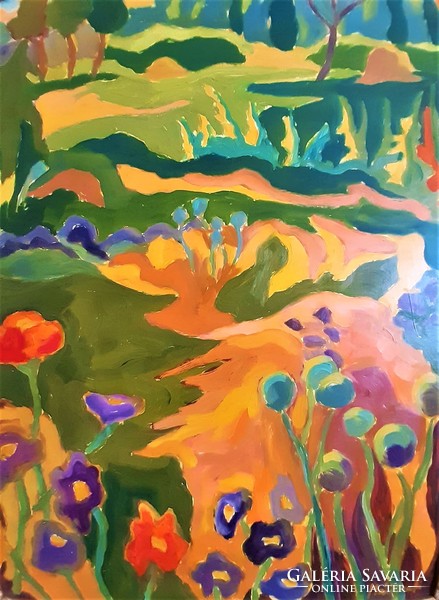 Mártonfi Benke Márta - Virágos érpart