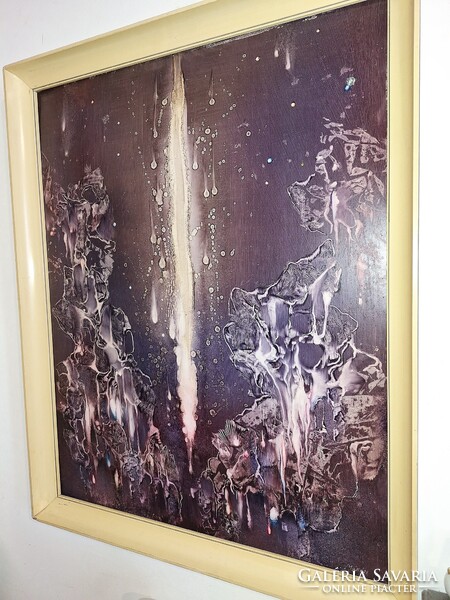 Máriási Masznyik Iván (1928 - 1997) Szakadék c. Képcsarnokos festmény 80x60cm Eredeti Garanciával