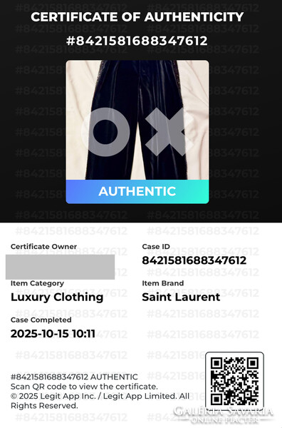 Eredeti Yves Saint Laurent flitteres bársony nadrág