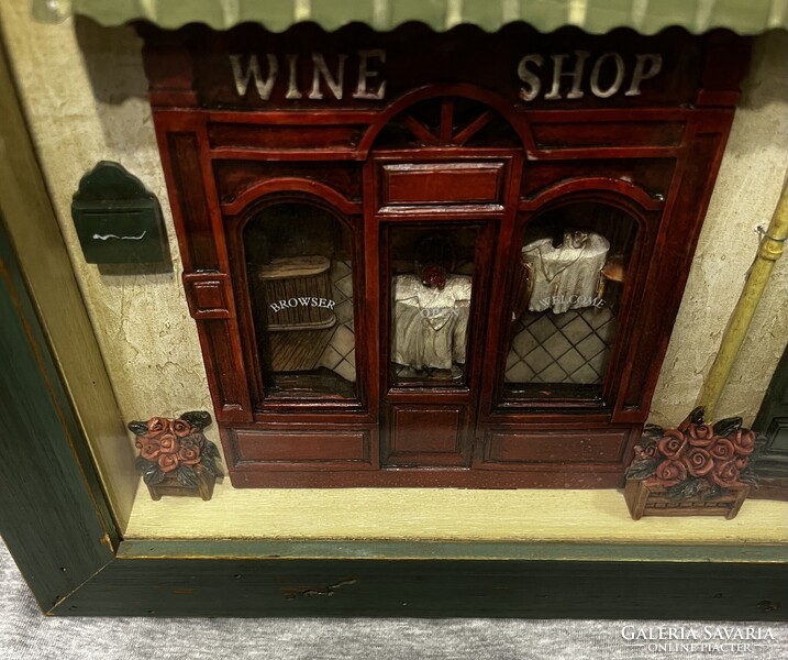 Vintage 3 dimenziós falikép- falidísz !