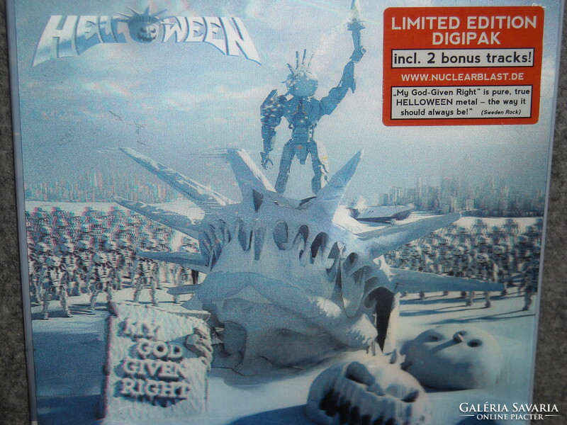 HELLOWEEN MY GOD GIVEN RIGHT CD ÚJ gyári bontatlan -Limited Hologramos Digipack +2 Track-