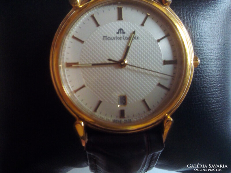 Maurice Lacroix watch with leather strap