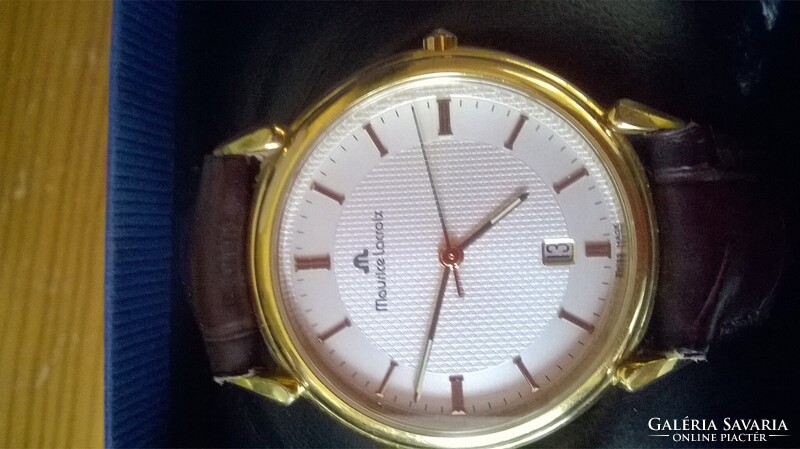 Maurice Lacroix watch with leather strap