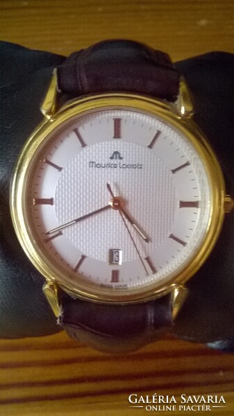 Maurice Lacroix watch with leather strap