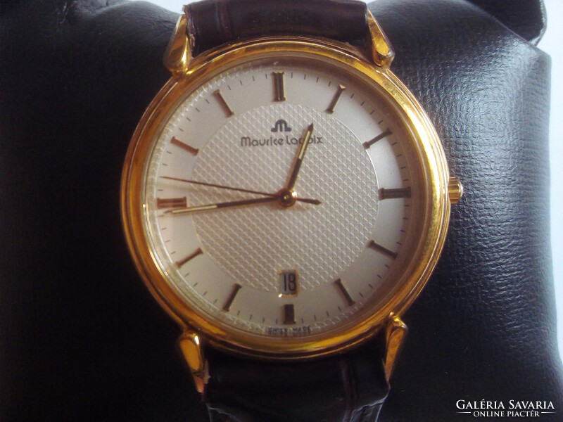Maurice Lacroix watch with leather strap