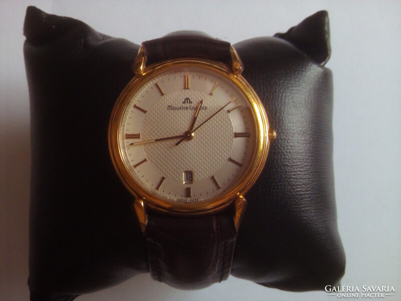 Maurice Lacroix watch with leather strap