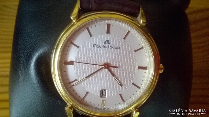Maurice Lacroix watch with leather strap
