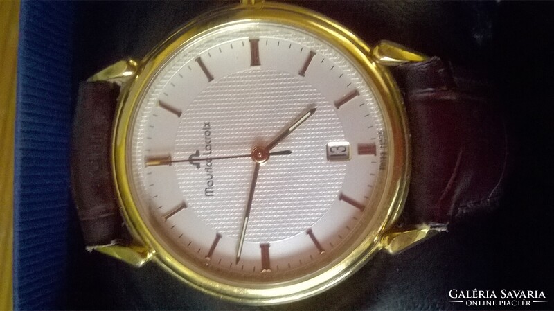 Maurice Lacroix watch with leather strap