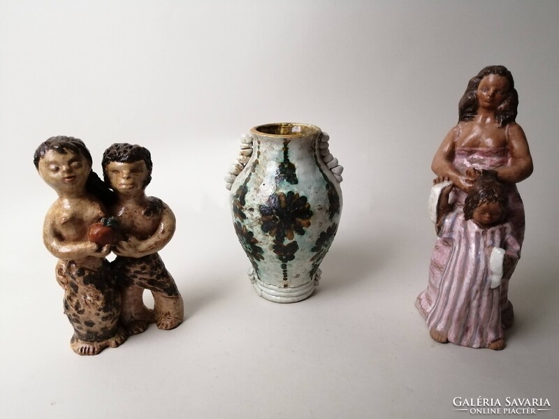 ENDRŐ MARGIT /1899-1986/ - ANYA ÉS LÁNYA KERÁMIA SZOBOR