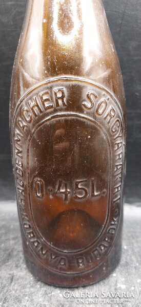 Haggenmacher Sörgyárak R.T. Kőbánya-Budafok,0,45 l sörösüveg.4102b