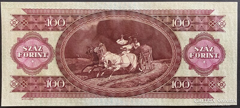 100 Forint 1968 P-171d UNC kis aláírás