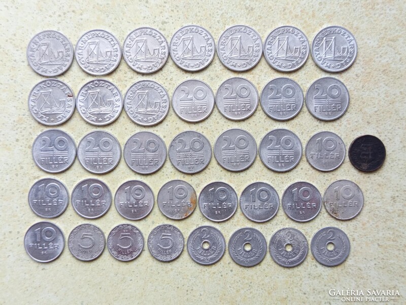 Magyarország 38 db Különböző Érme 2,5,10,20,50 Fillér 1947-1992