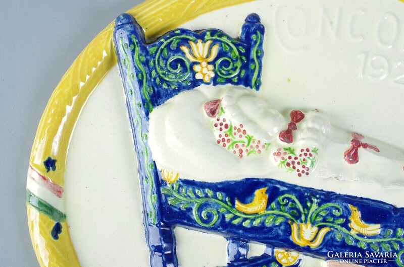 Borszéky Frigyes Concordia ovális 1922 fali plakett