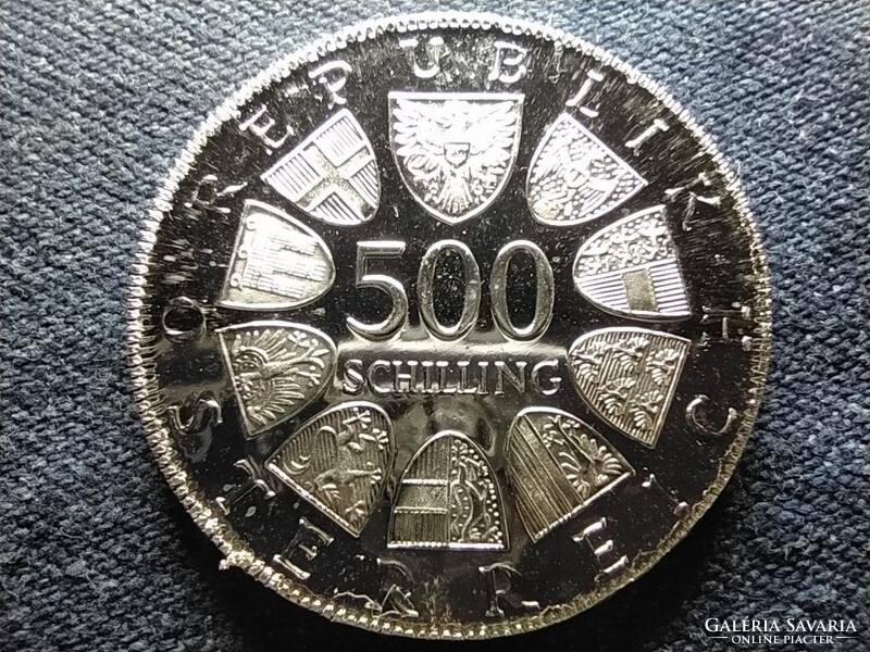 Ausztria Mária Terézia .640 Ezüst 500 Schilling 1980 PP