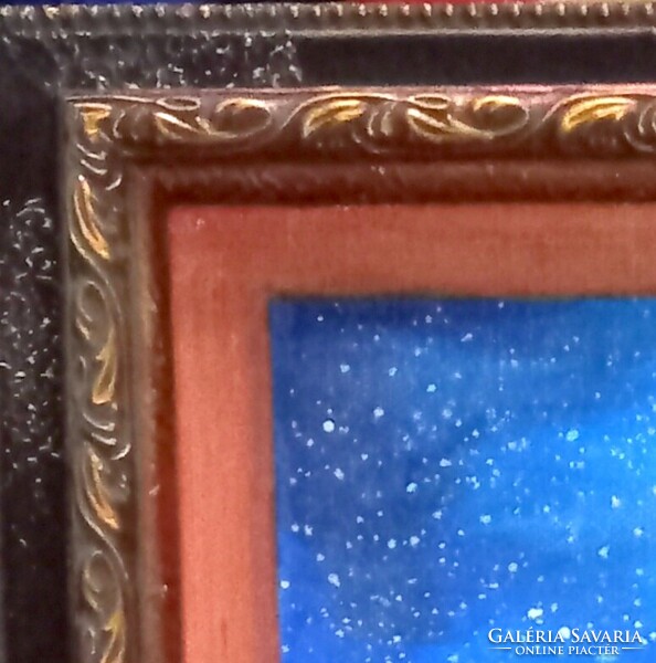 Prima díjas művésztől. Augusztusi Balaton 40x40 cm -es, tanúsítvánnyal Károlyfi Zsófia (1952-)