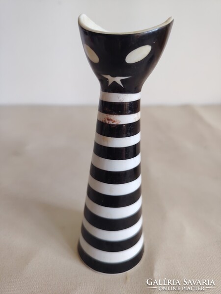 Árt Deco Török János Zsolnay macska váza ALKUDHATÓ