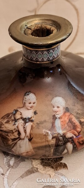 Ritka Altwien porcelán kiöntő, dekanter (M5778)