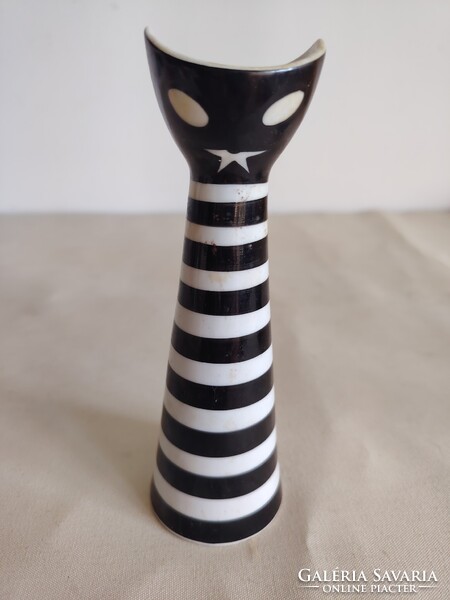 Árt Deco Török János Zsolnay macska váza ALKUDHATÓ