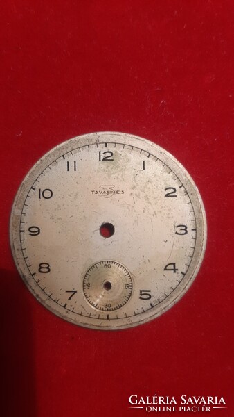Tavannes metal pocket watch dial