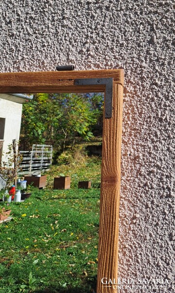Fali előszoba tükör régi ablakkeretből 90 x 52 cm