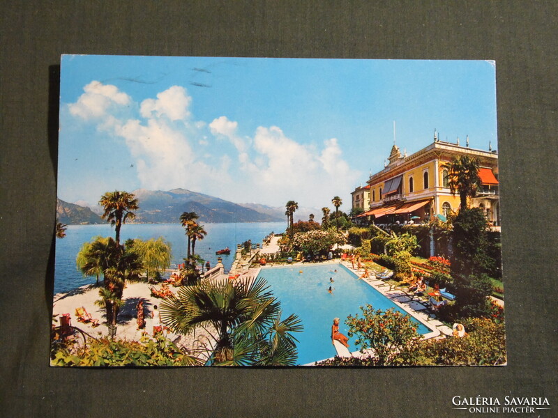 Képeslap,Olaszország,Bellagio,Comói-tó,Grand Hotel Villa Serbelloni,1977-