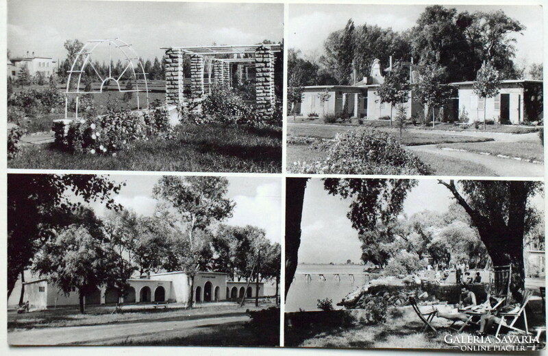 Balatonberény régi  mozaik  képeslap   1969