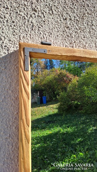Fali előszoba tükör régi ablakkeretből 90 x 52 cm