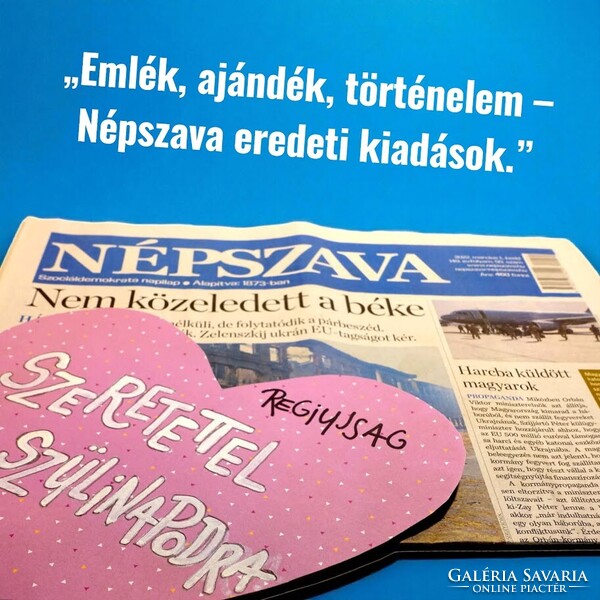 2018 december 13  /  NÉPSZAVA  /  „A tegnap hírei.” Ssz.:  9850