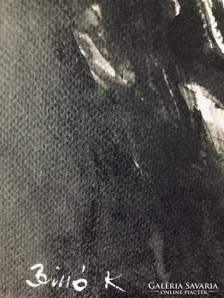 The Kiss  art by Konrad Biro. 25x35 cm tus festmény. Alacsony induló árral! Egy hét-egy esély!