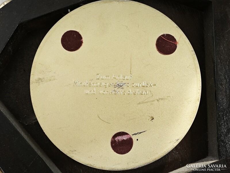 Vintage Dugena függő falióra, kézi szerkezettel