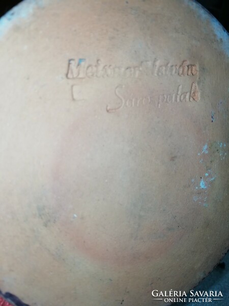 Kerámia gyertyatartó 123. Meixner István A képeken látható állapotban van.Aukció több száz termék ve