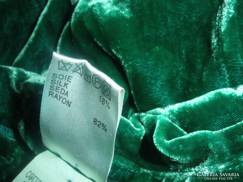 Selyem - bársony smaragdzöld szoknya