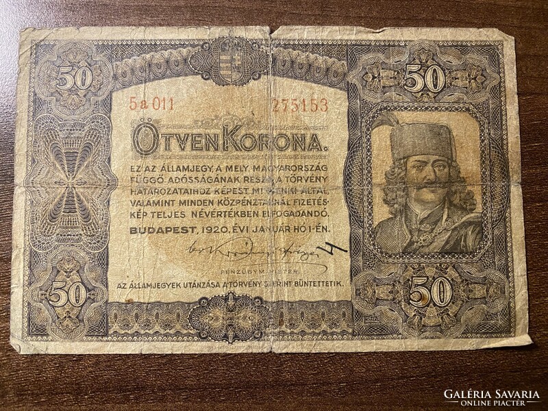 Ötven korona 1920