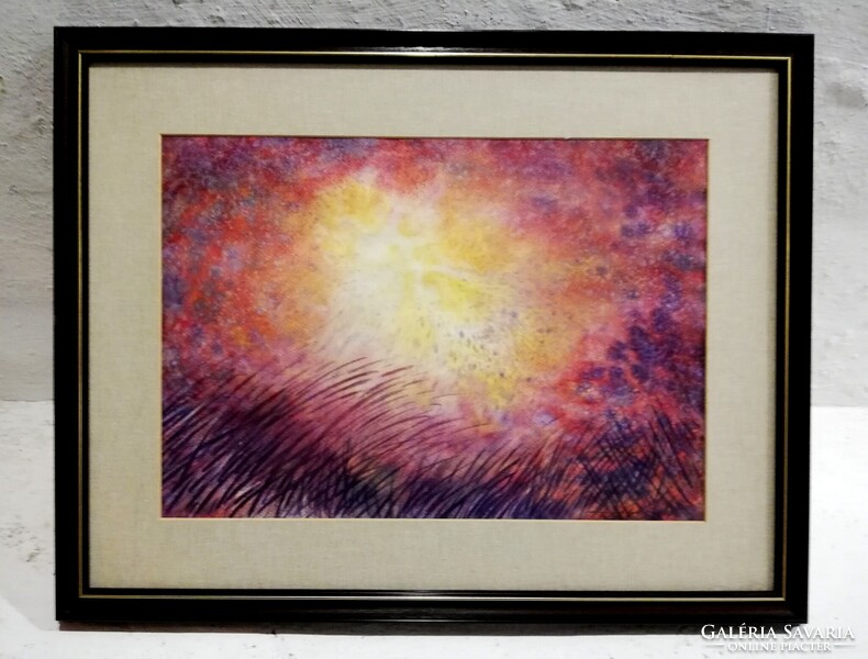 GYURKOVICS HUNOR (1941-) - A TERMÉSZET FÉNYEI (37x52cm. akvarell)